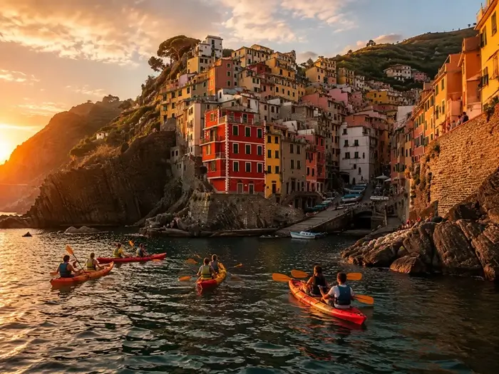 Coucher de soleil en Kayak